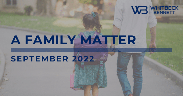 A Family Matter Newsletter September 2022